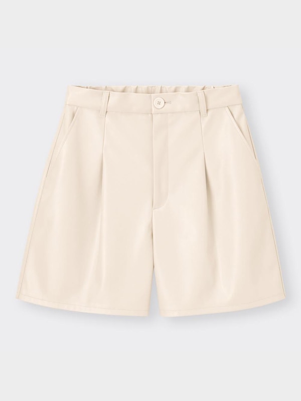 フェイクレザーショートパンツYT+X