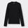 リブハイネックセーター(長袖)-BLACK