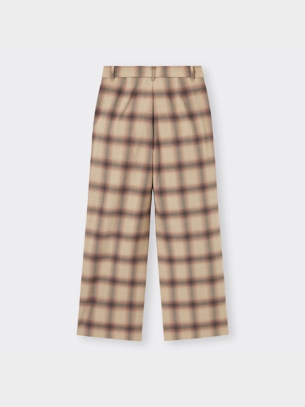 チェックワイドパンツYT+X