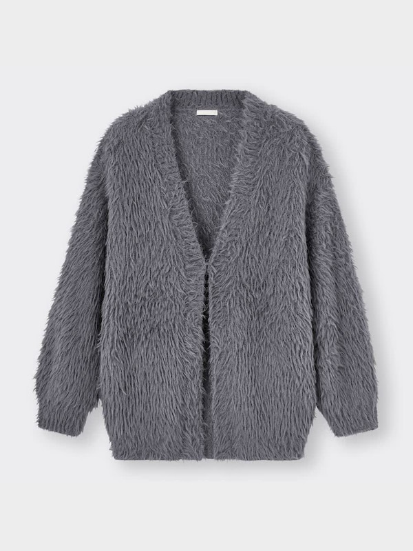 フェザーヤーンオーバーサイズカーディガン(長袖)