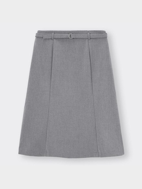 ウォッシャブルセミフレアミディスカートZ+X(セットアップ可能)