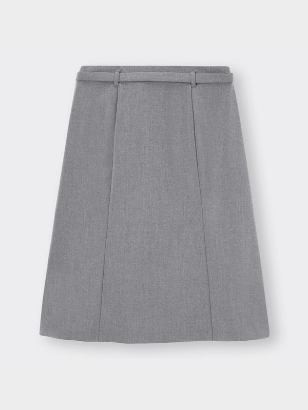 ウォッシャブルセミフレアミディスカートZ+X(セットアップ可能)