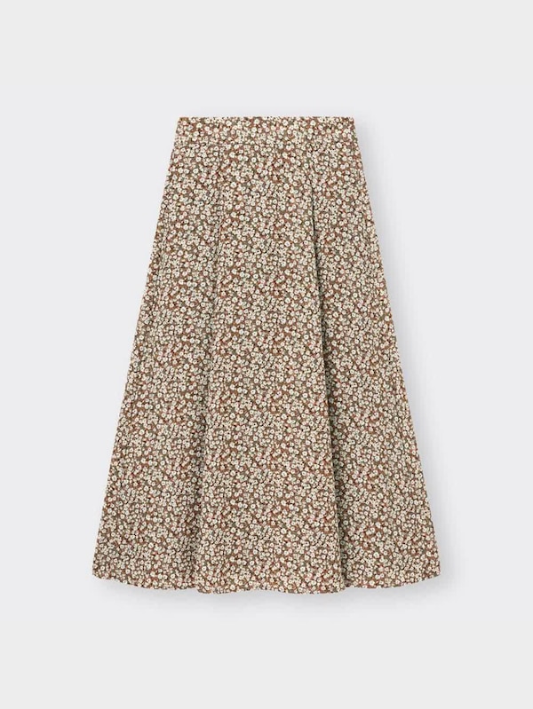 フラワープリントフレアミディスカートZ+E