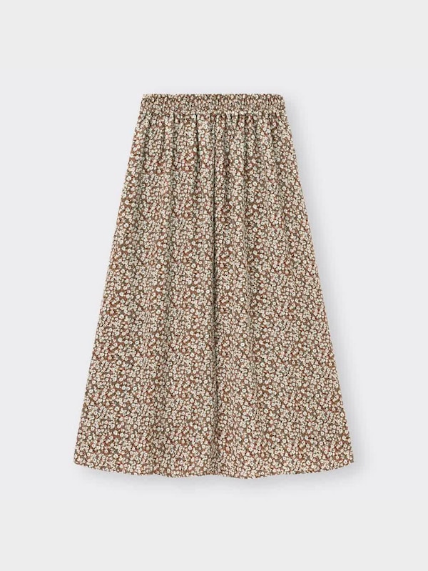 フラワープリントフレアミディスカートZ+E