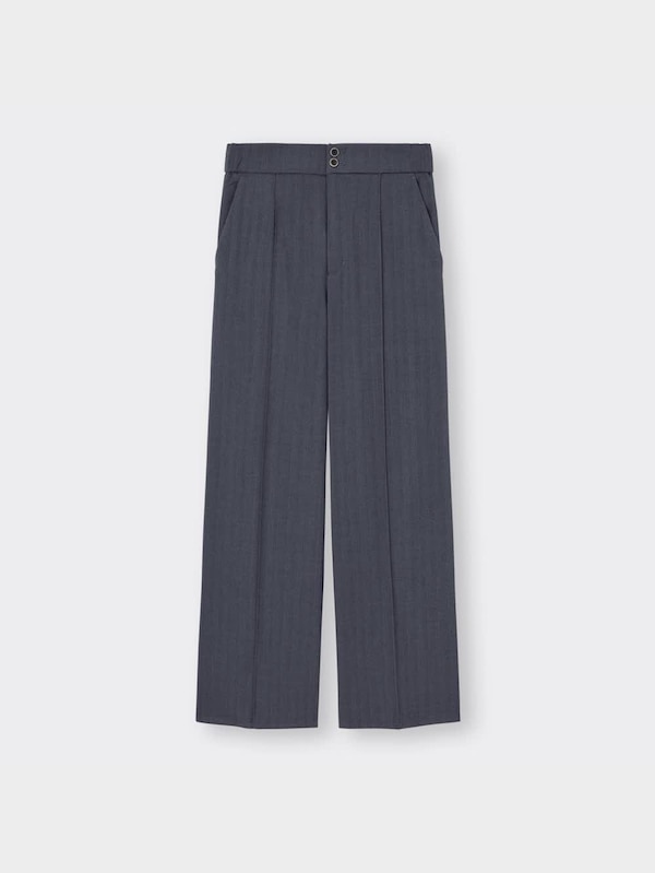 ヘリンボーンハイウエストワイドパンツZ+E