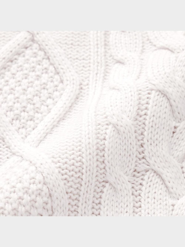 ケーブルハーフジップセーター(長袖)