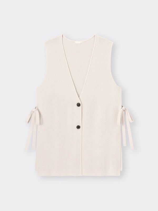 ダブルジャカードニットジレQ