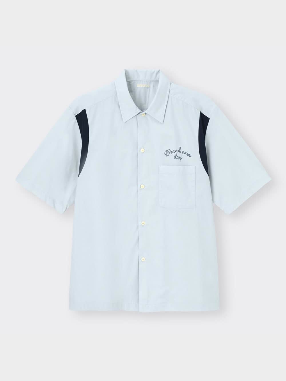 GU公式 | リラックスフィットボーリングシャツ(5分袖)NT+E(メンズ)