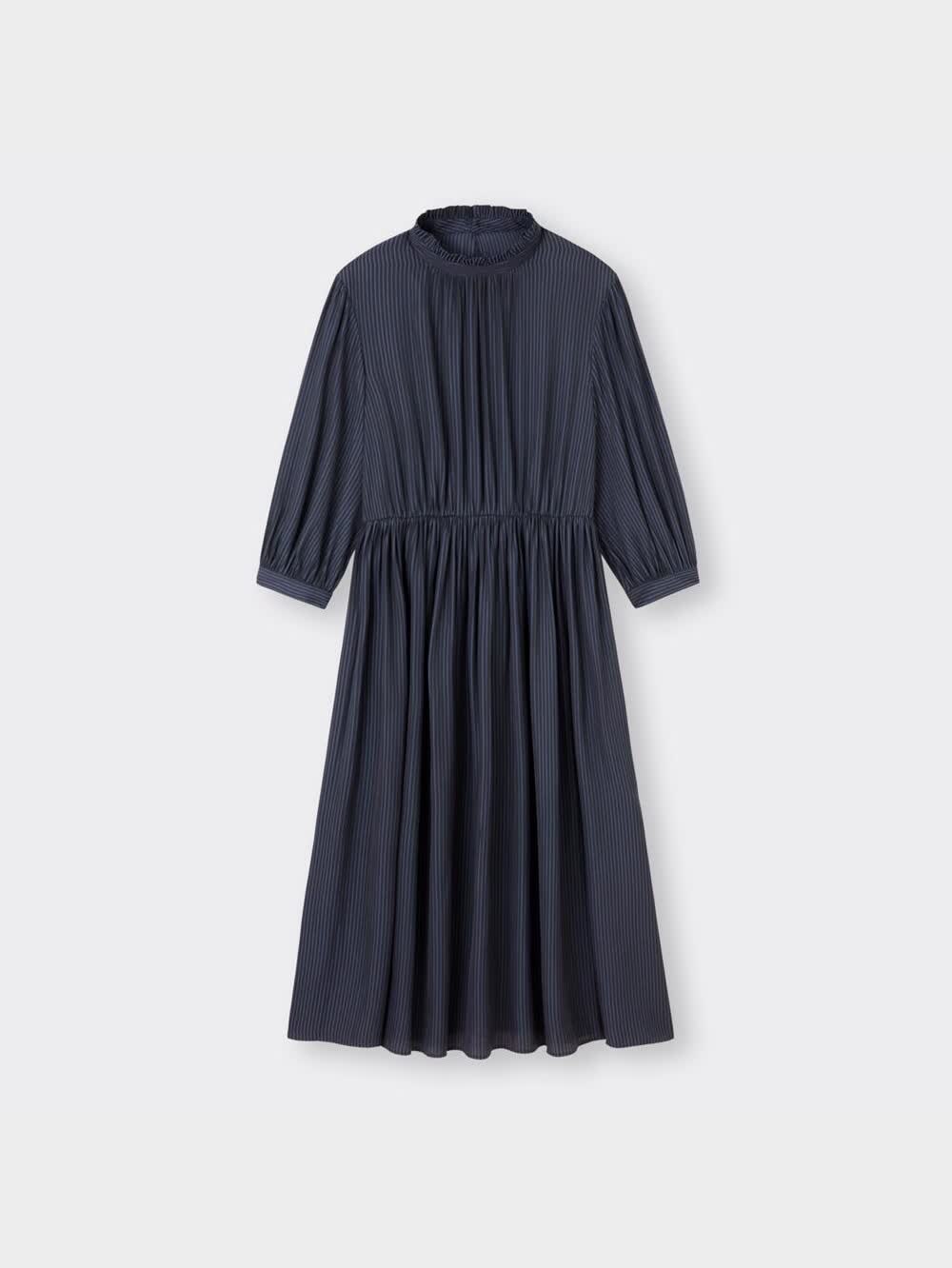 GU公式 | フリルネックギャザーワンピース(7分袖)Z+X