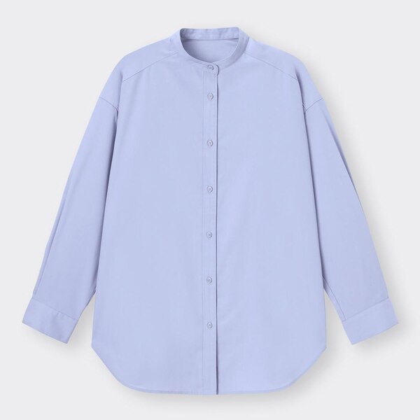 バンドカラーロングシャツ(長袖)RS+E-BLUE