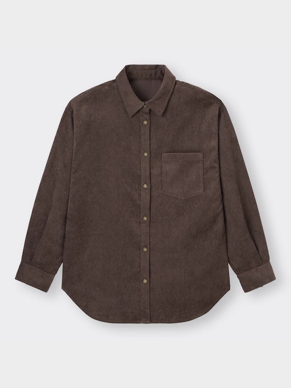 コーデュロイオーバーサイズシャツ(長袖)RS+X