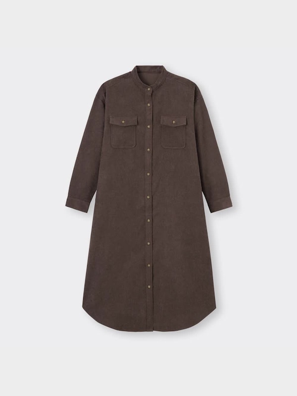 コーデュロイシャツワンピース(長袖)RS+X