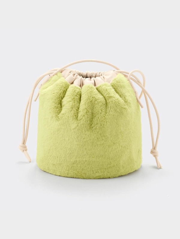 リバーシブルフェイクファーバッグ