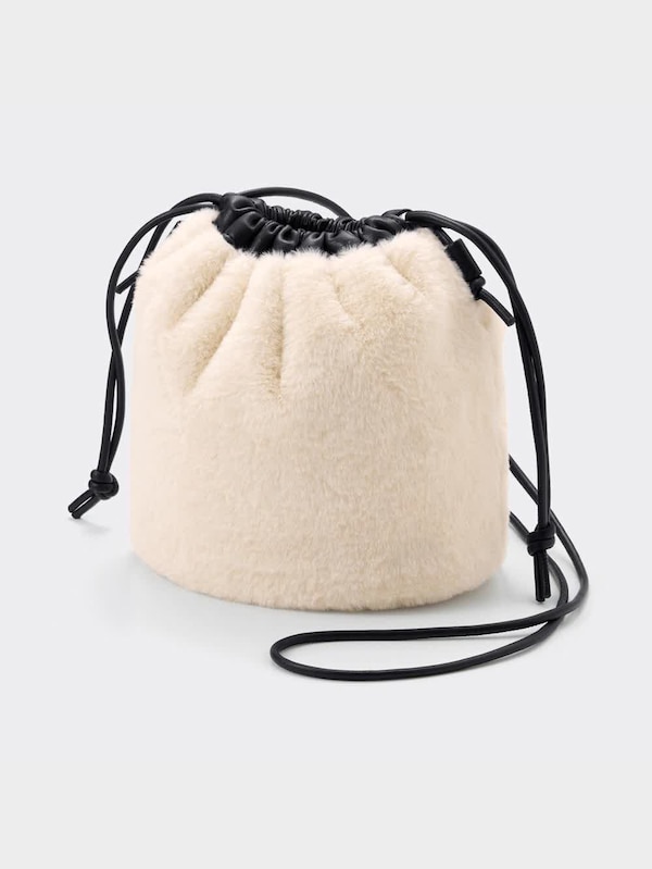 リバーシブルフェイクファーバッグ