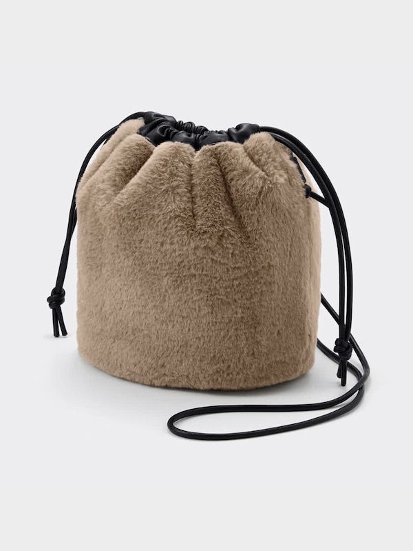 リバーシブルフェイクファーバッグ