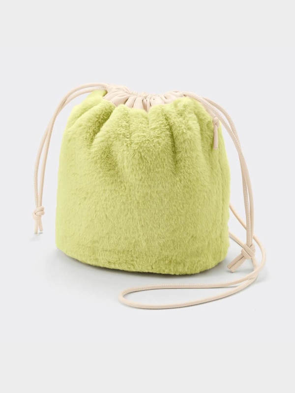 リバーシブルフェイクファーバッグ