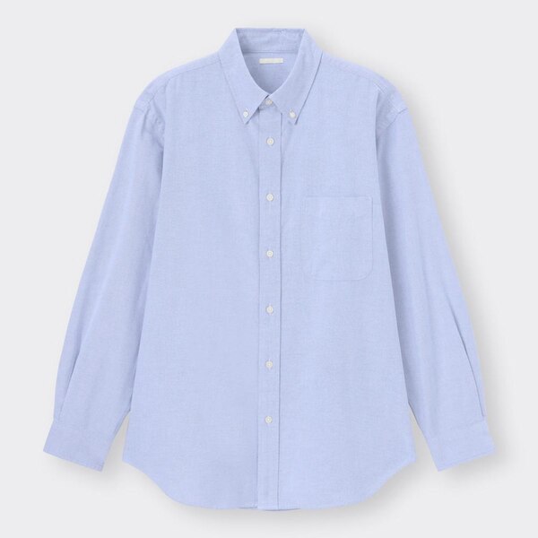 オックスフォードリラックスフィットシャツ(長袖)SW-BLUE
