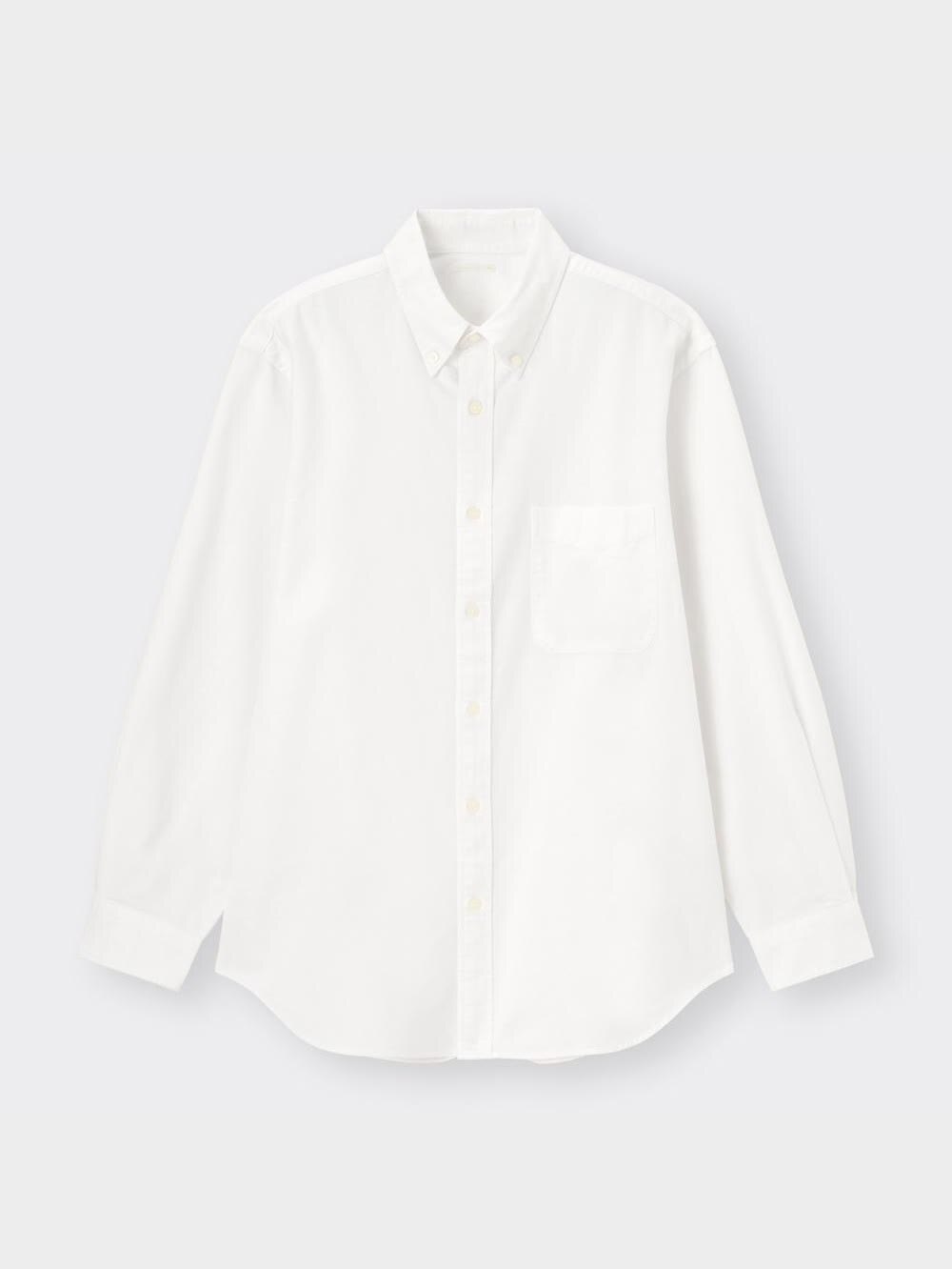 イプ　訳あり　コーティング済 GU公式 | オックスフォードリラックスフィットシャツ(長袖)SW