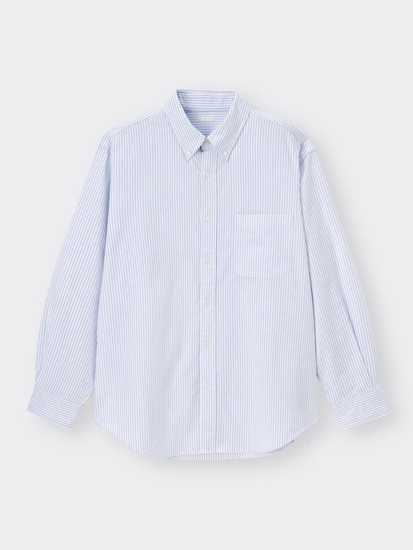 オックスフォードリラックスフィットシャツ(長袖)ストライプSW