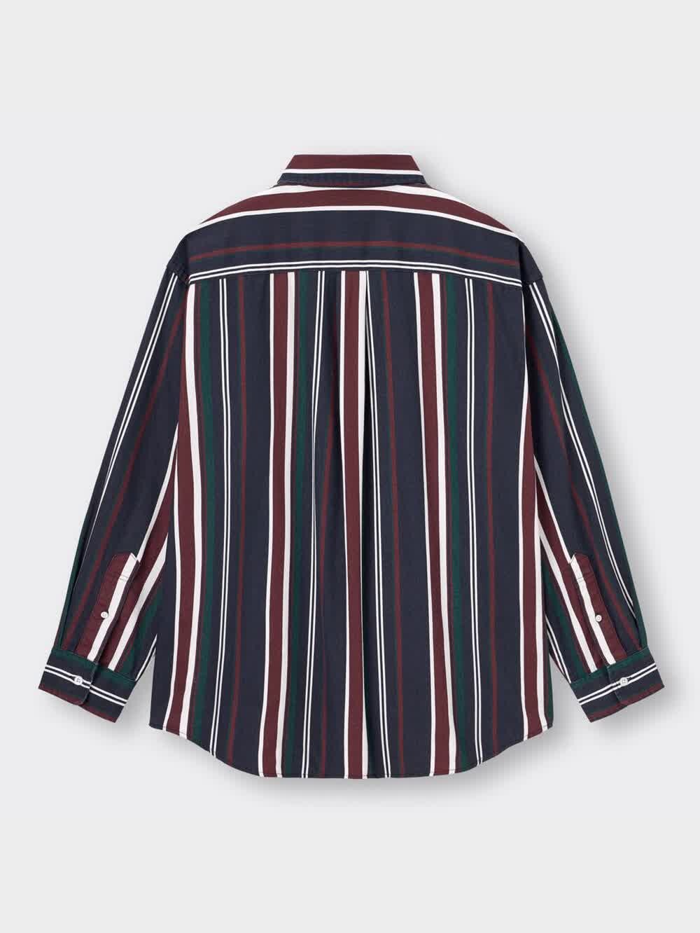 g*3様 OVERCOAT/オーバーコート/ストライプYシャツ/Mサイズ OVERCOAT - ウールシャツ - Wool Shirt Blue Stripe | ADDICT