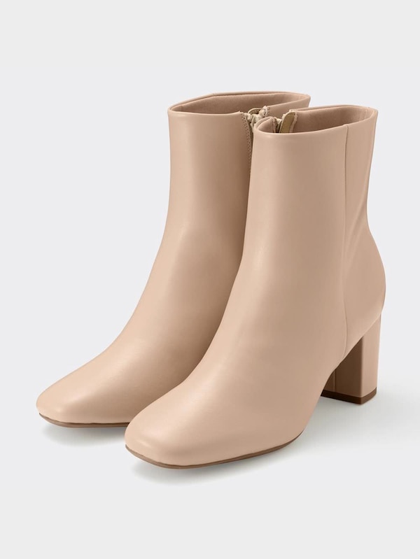 ファインフィットスクエアヒールブーツ+E