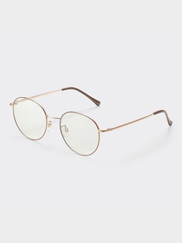 ブルーライトカットメタルラウンドグラス