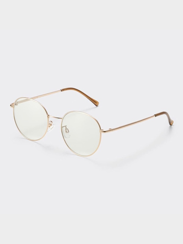 ブルーライトカットメタルラウンドグラス