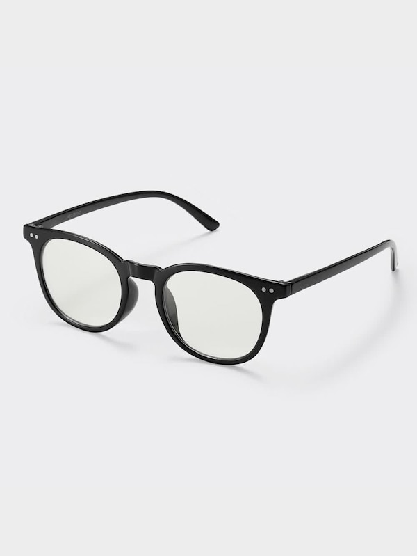 ブルーライトカットセルフレームウェリントングラス