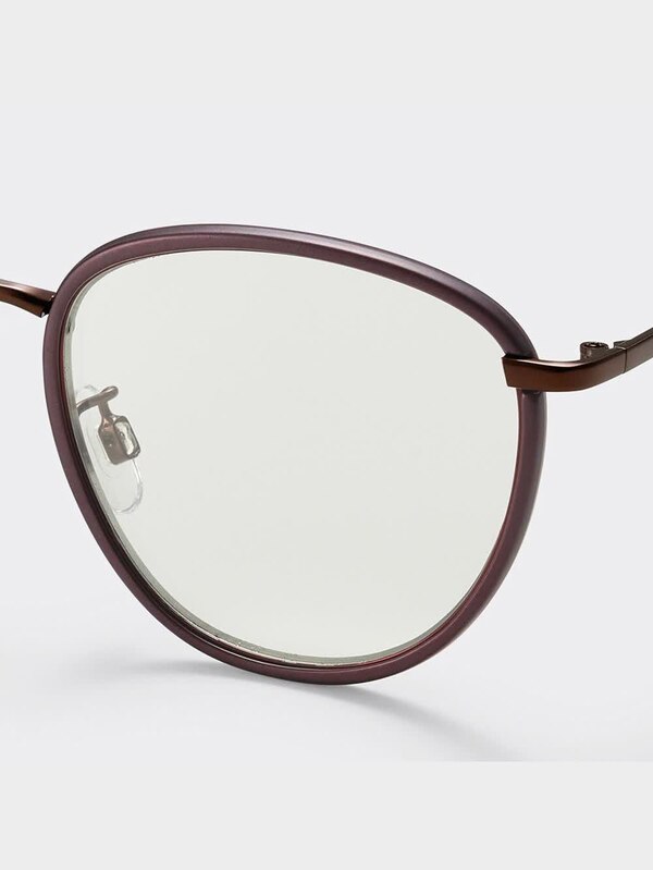 ブルーライトカットメタルコンビネーションボストングラス