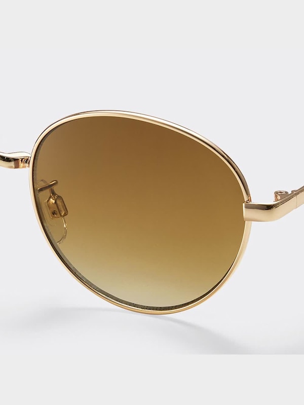 メタルフレームラウンドサングラス