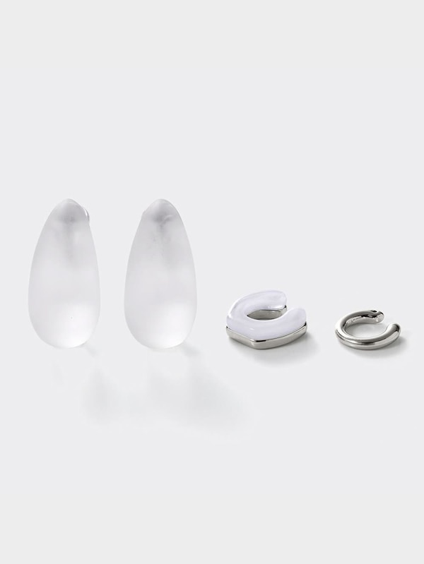 スモーキーカラーイヤリング&イヤーカフセット