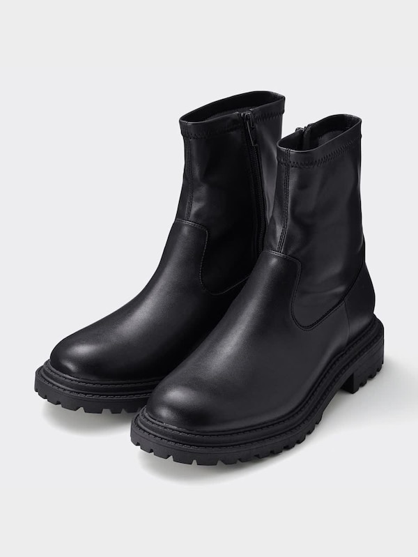 ウルトラストレッチボリュームソールショートブーツ