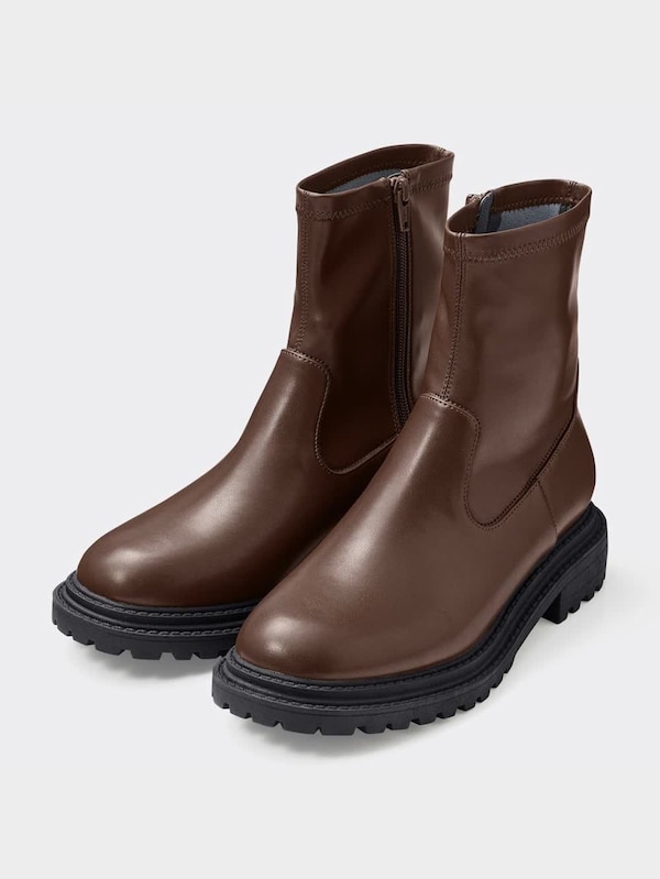 ウルトラストレッチボリュームソールショートブーツ