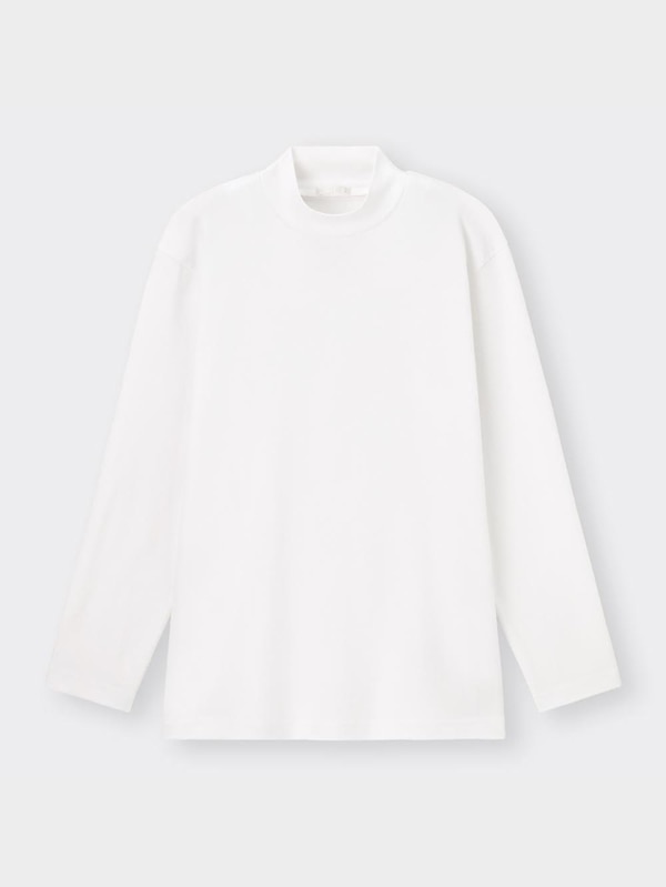 ソフトコットンモックネックT(長袖)