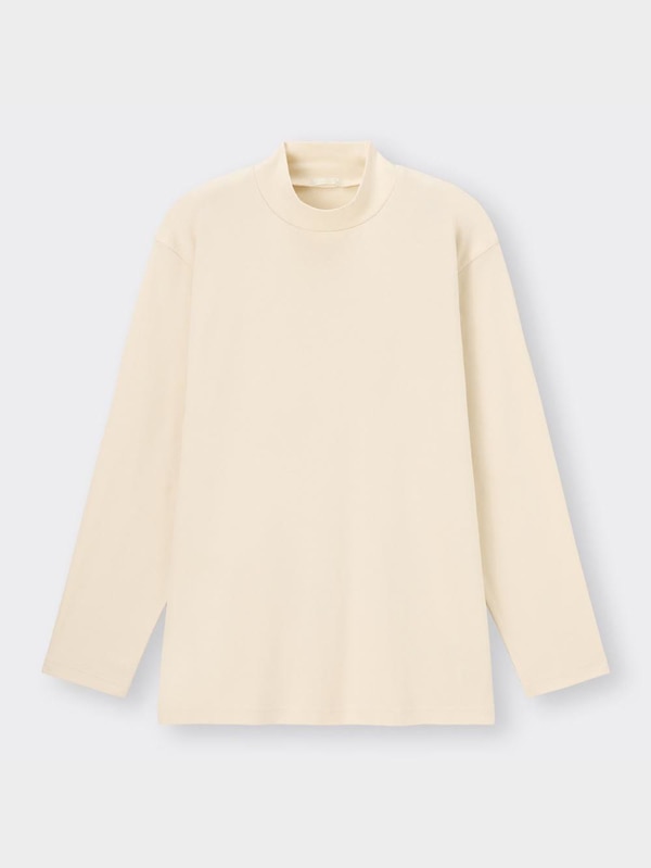 ソフトコットンモックネックT(長袖)