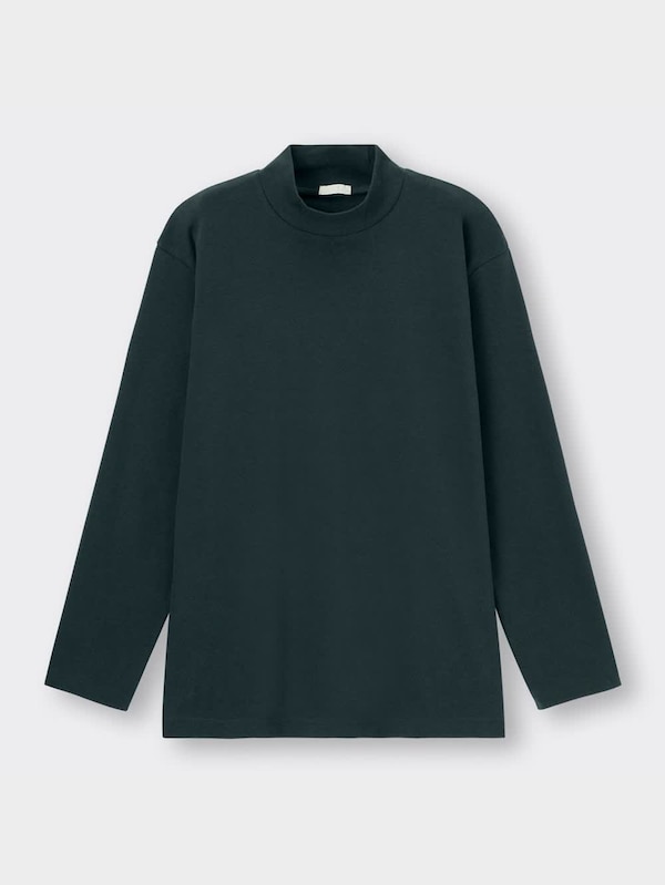 ソフトコットンモックネックT(長袖)