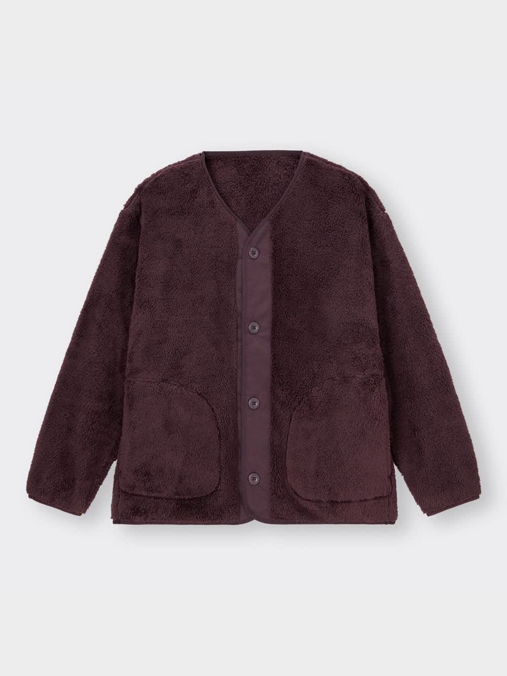 いちごみるく0 GU公式 | フリースビッグカーディガン(長袖)+E