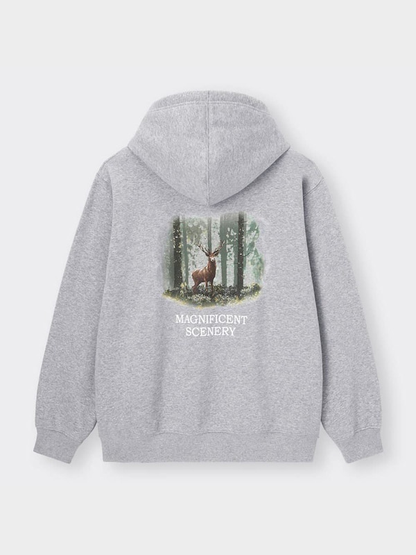 ビッグスウェットパーカ(長袖)(アニマル1)NT+E