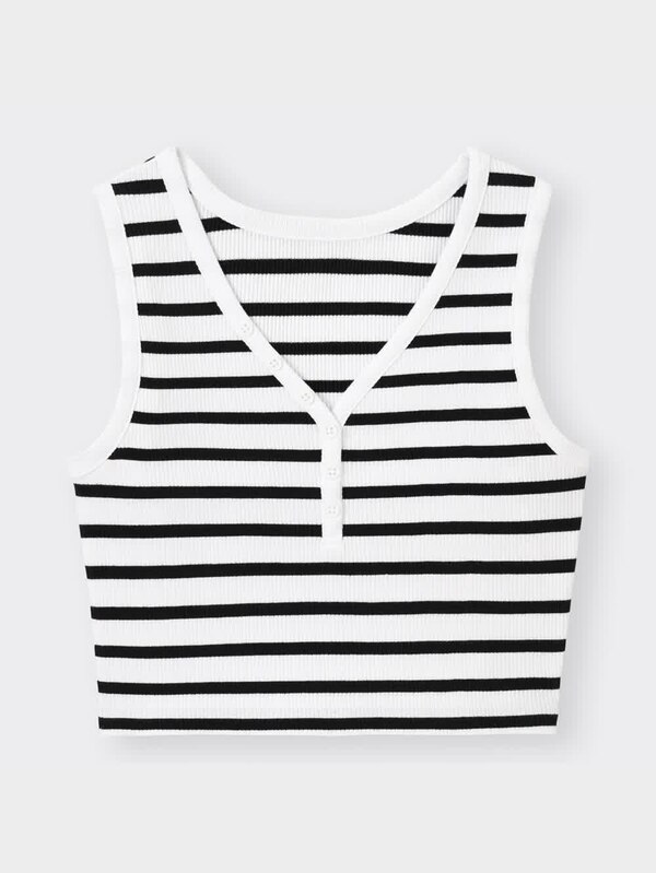 クロップドタンクトップ(ボーダー)YG+X