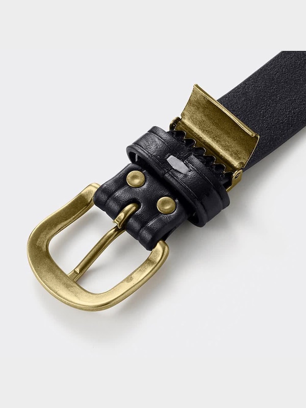 ベジタブルタンドレザーラインエンボスベルト(アジャスタブル)