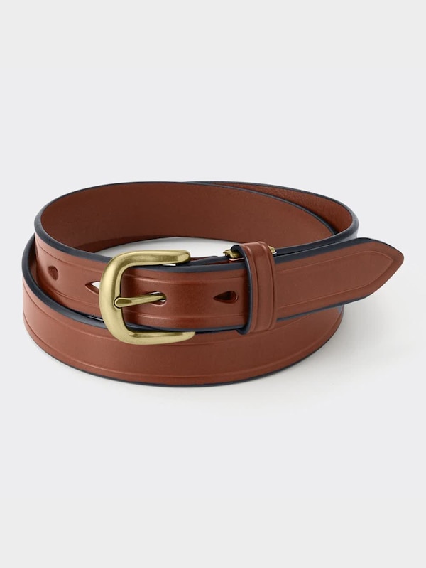 ベジタブルタンドレザーラインエンボスベルト(アジャスタブル)