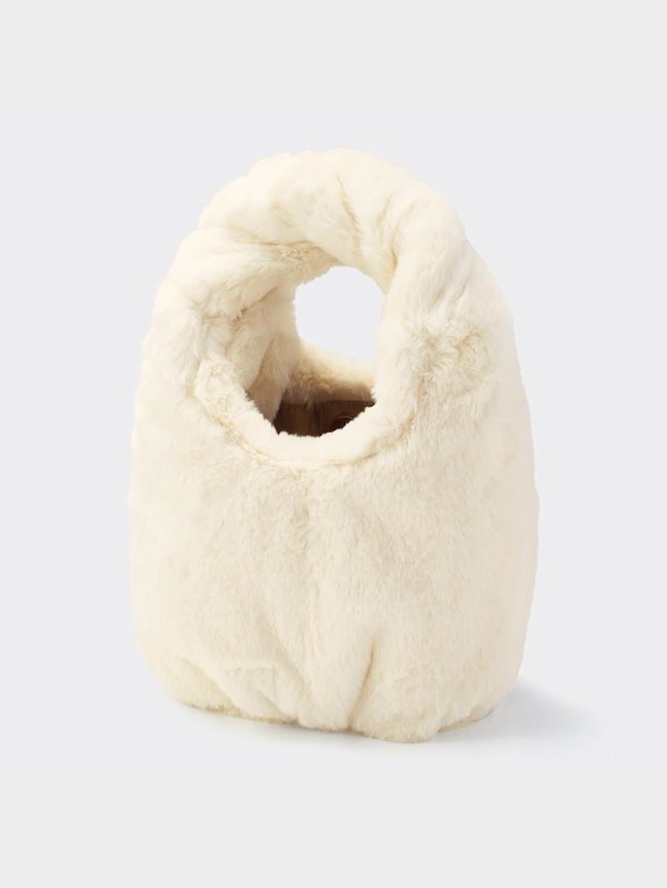 フェイクファーワンハンドルバッグ