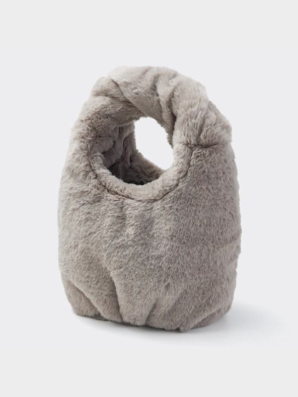 フェイクファーワンハンドルバッグ