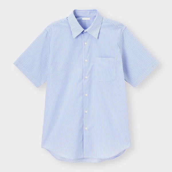 イージーケアシャツ(半袖)(ストライプ)SW+X-BLUE