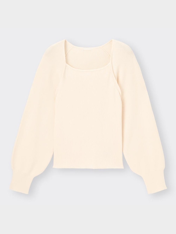 スクエアネックセーター(長袖)YT+X