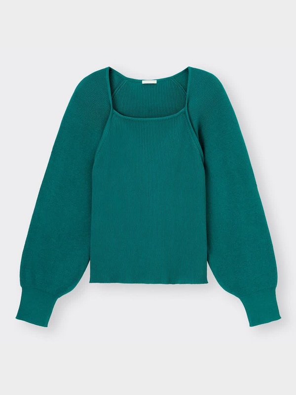 スクエアネックセーター(長袖)YT+X