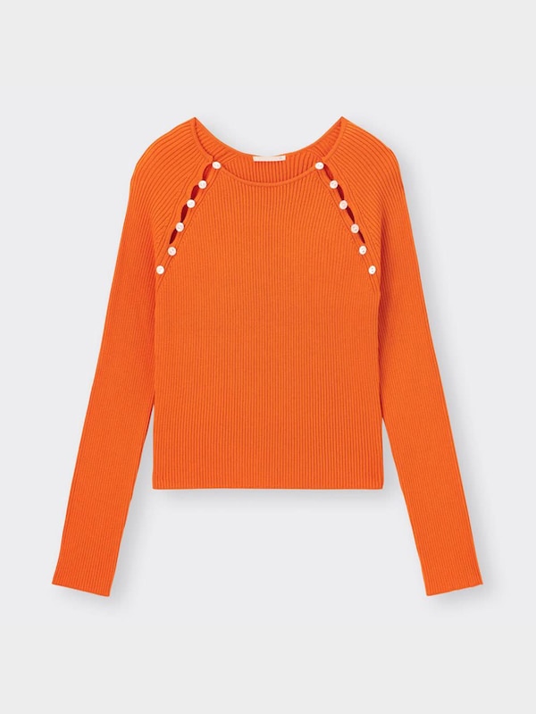 ボタンデザインセーター(長袖)YT+E