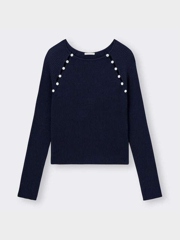 ボタンデザインセーター(長袖)YT+E