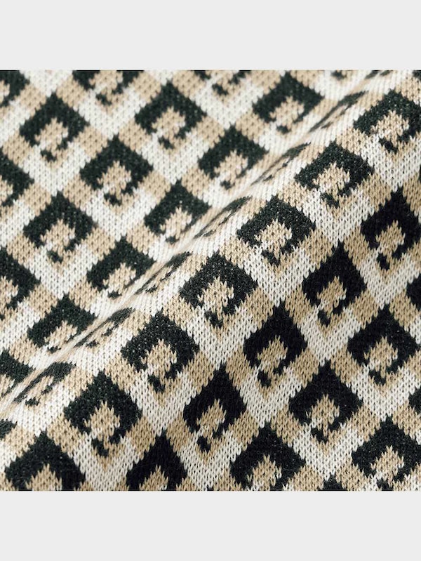 ジャカードカーディガン(長袖)(ミニダイヤ)