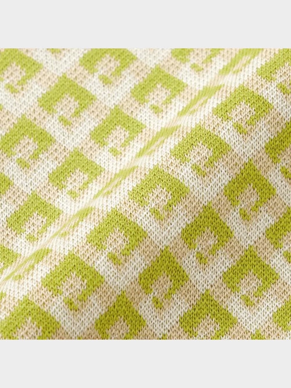 ジャカードカーディガン(長袖)(ミニダイヤ)